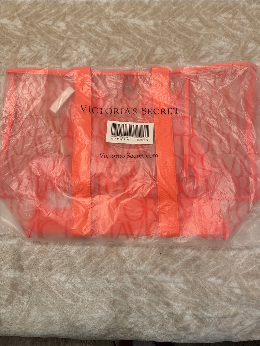 NWT Victoria’s Secret Orange Beach Tote